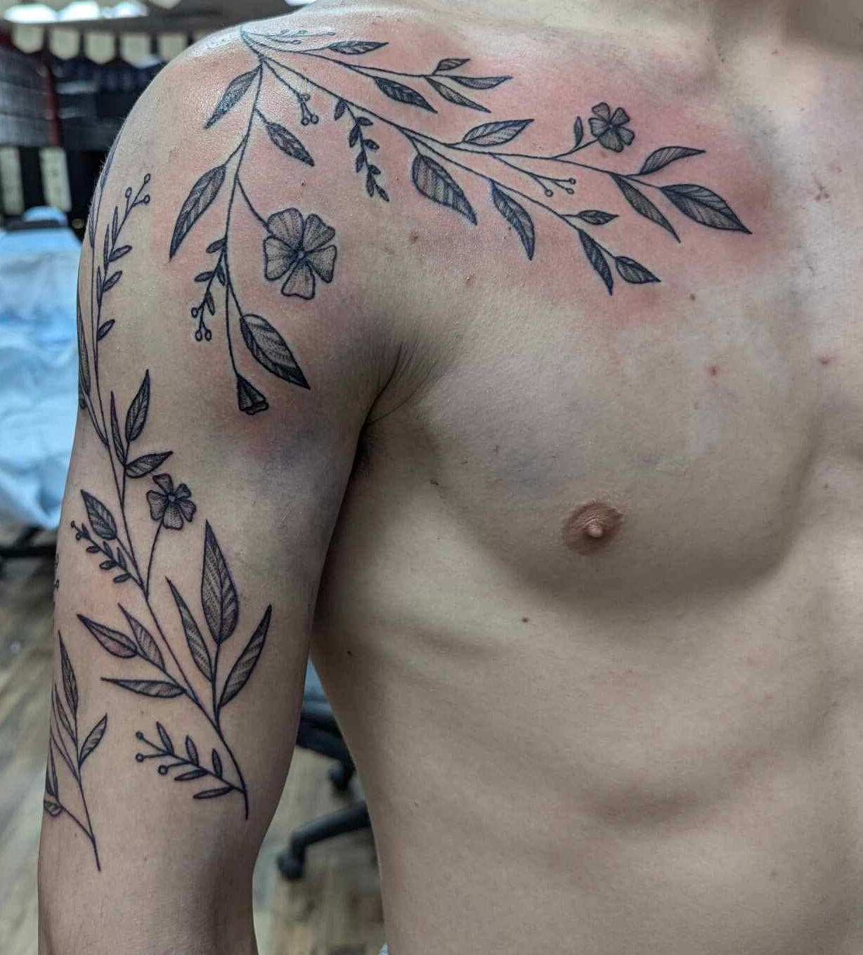 Flowers and vines I